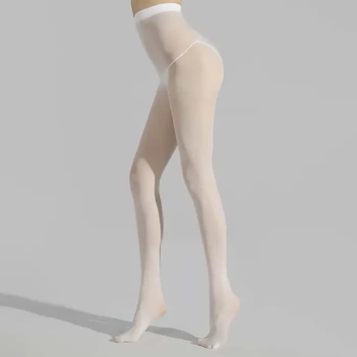 1 paire de collants blancs pour femmes