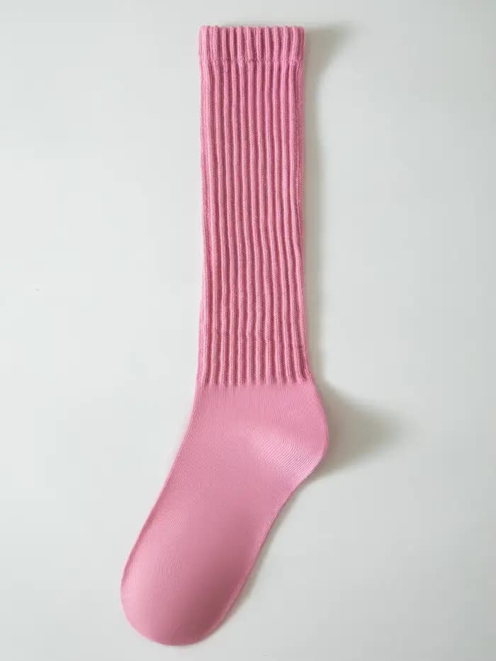 Chaussettes de cuisse monochromes pour femmes
