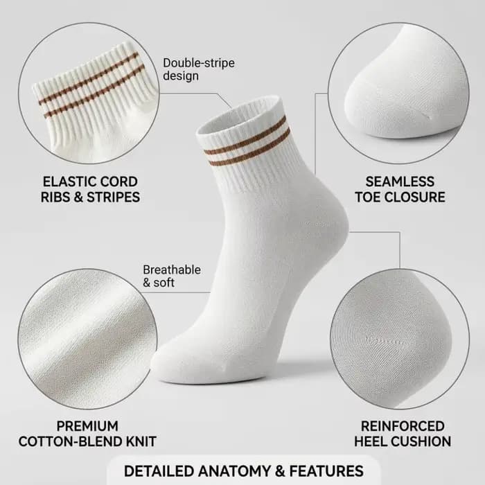 10 paires (5 paires) de chaussettes mi-mollet pour femme
