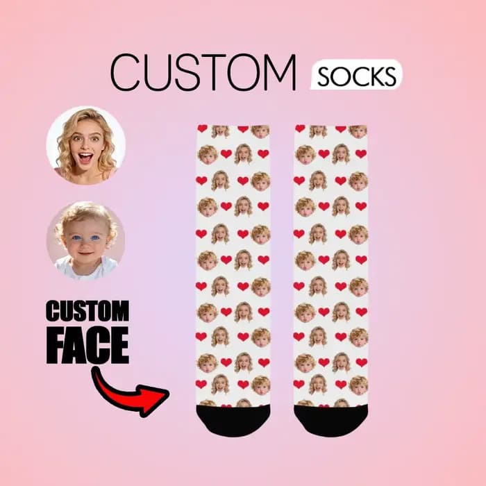 Chaussettes personnalisées avec photo