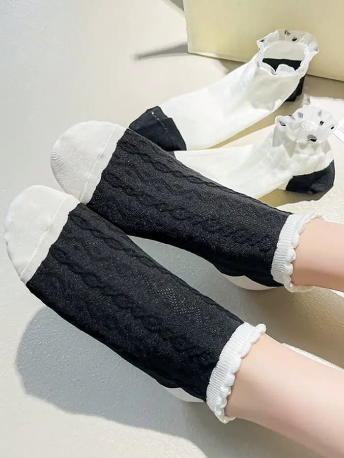 5 paires de chaussettes bateau pour femmes