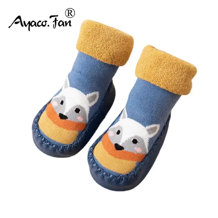 Chaussette d'intérieur en coton éponge pour bébé fille