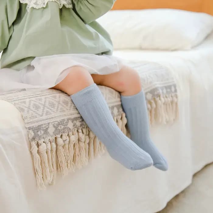 Chaussettes tricotées en coton pour nouveau-né