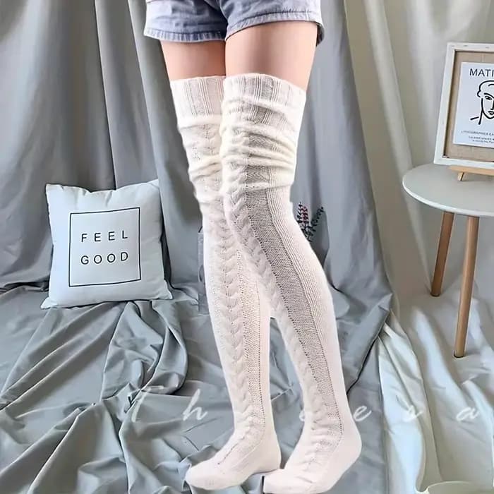 Chaussettes hautes tricotées