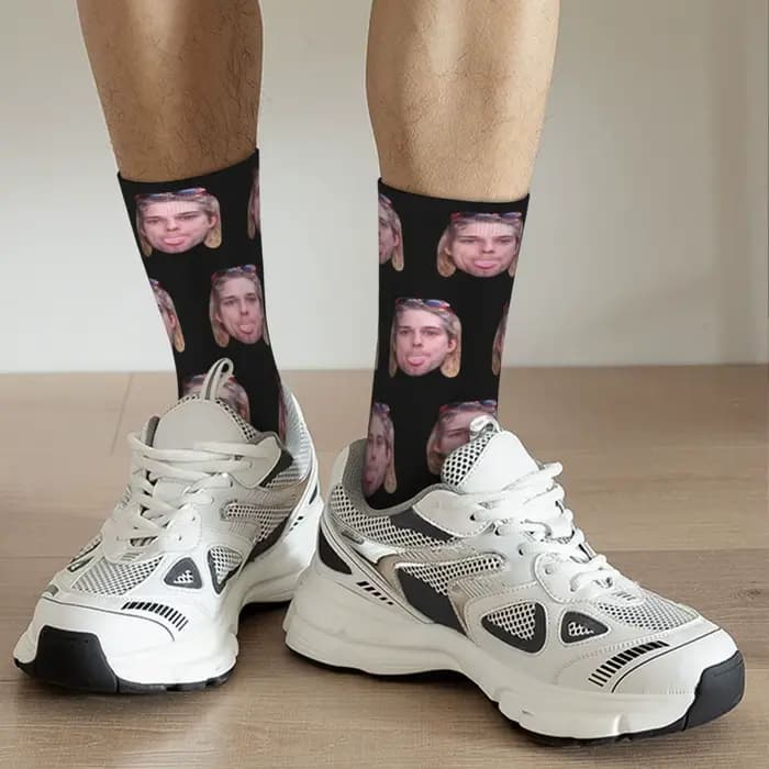 Kurt Cobain langue chaussettes hommes femmes Polyester