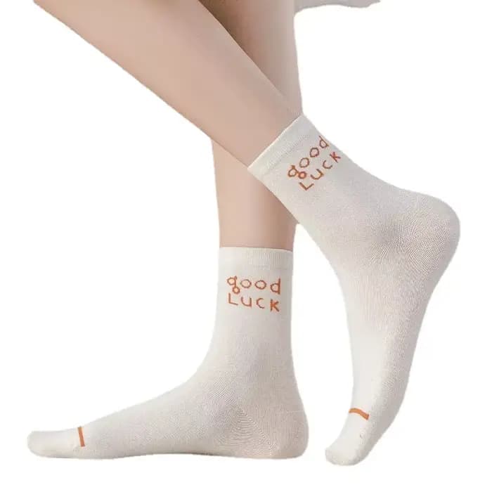 Chaussettes tube jaune pour femme