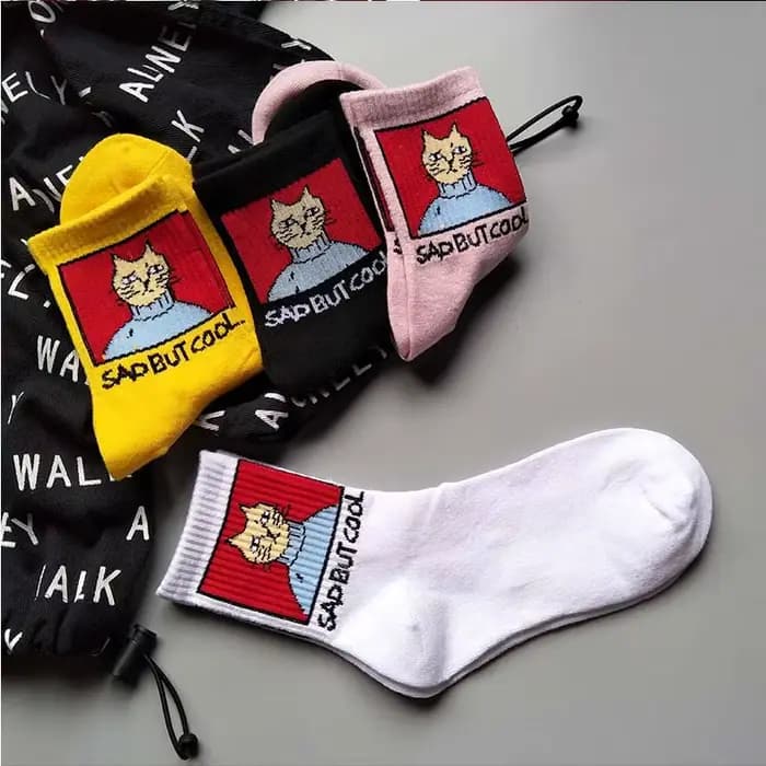 Femmes chaussettes dessin animé chat unisexe