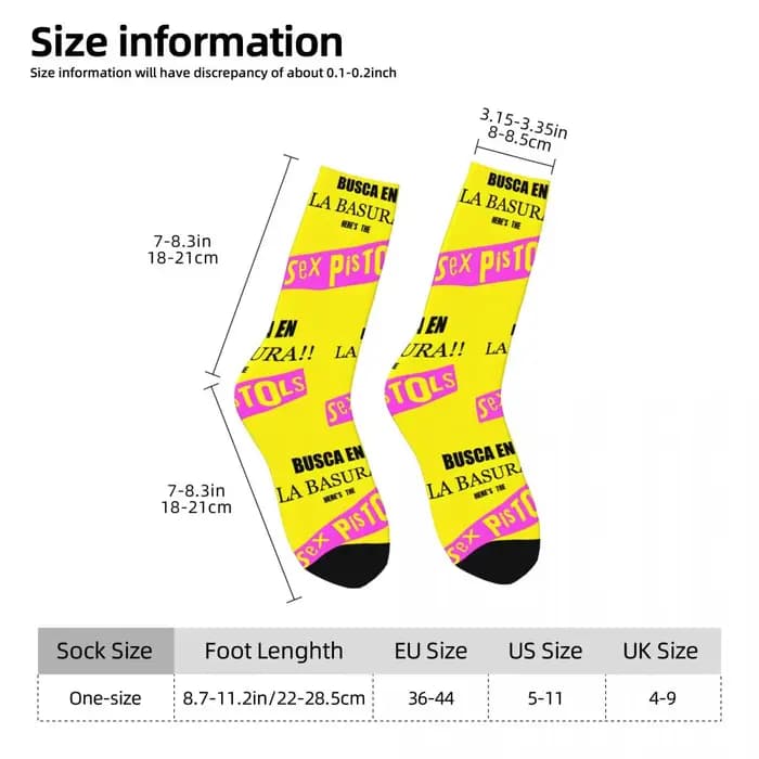 SP Punk Rock Band chaussettes bas gothiques automne anti-dérapant Couple