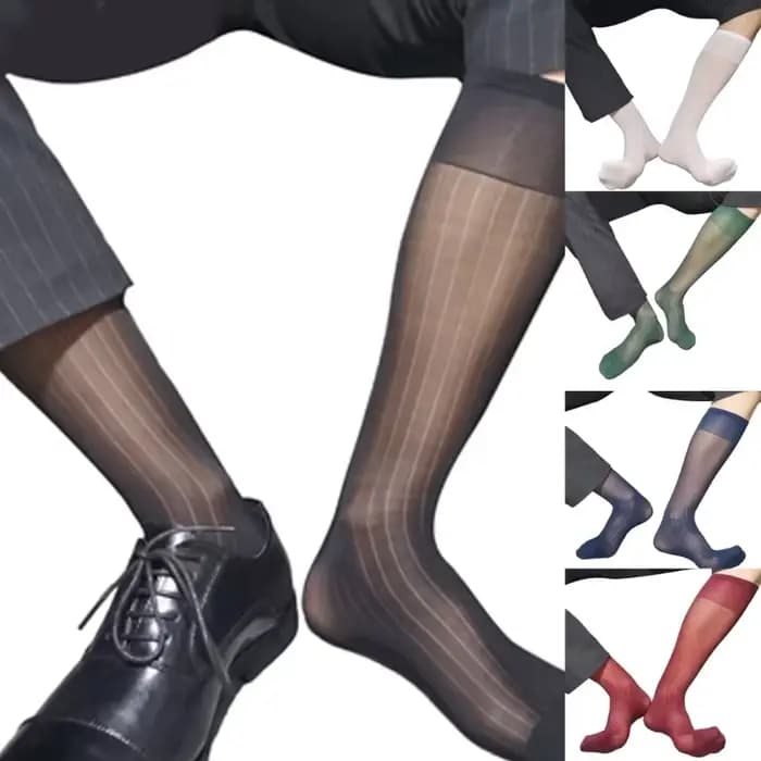 Chaussettes fines en soie pour hommes