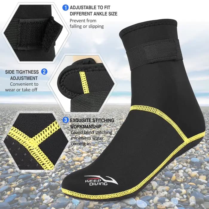 Chaussettes de plongée 3mm en néoprène