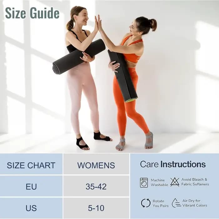 Chaussettes de yoga antidérapantes pour femmes