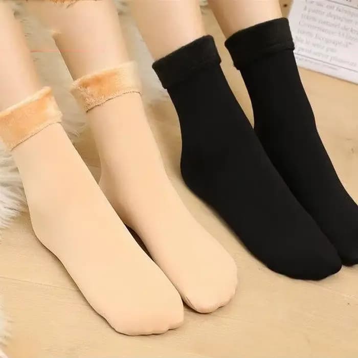Chaussettes chaudes en velours pour femme