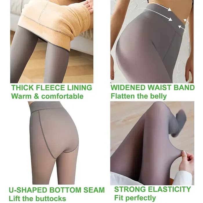 Collants en molleton Transparent pour femme