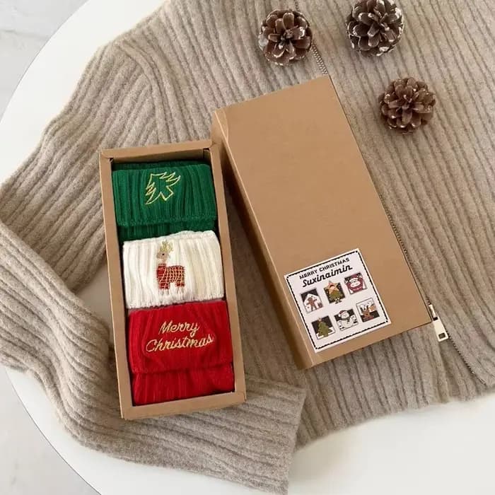 Chaussettes de noël en coton pour femmes