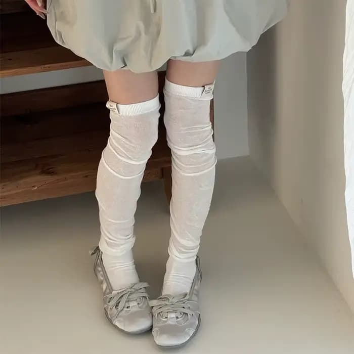Chaussettes hautes coréennes pour femmes
