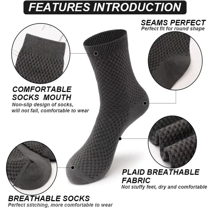 Chaussettes en Fibre de Bambou pour Homme