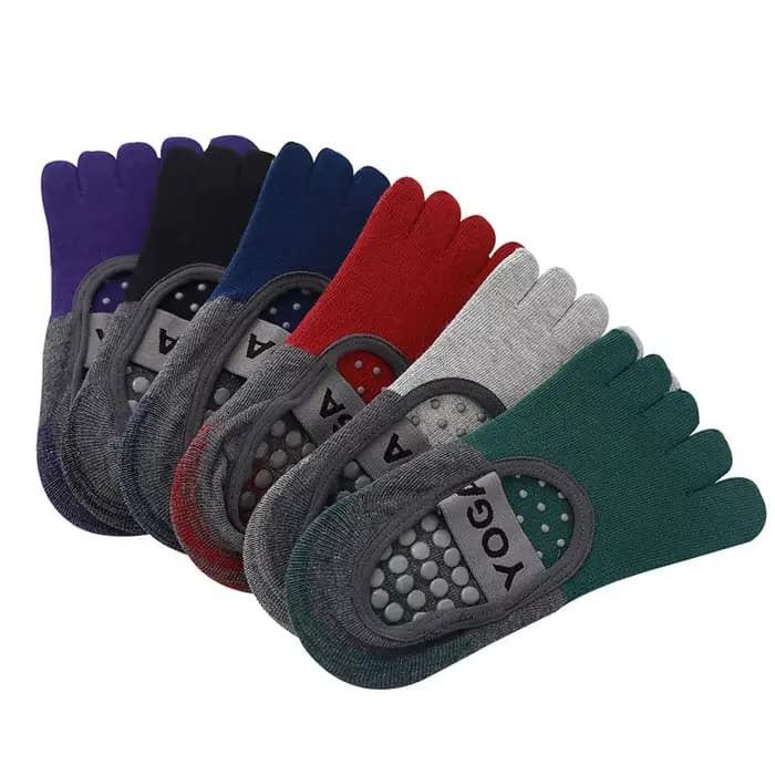 Chaussettes de Yoga à cinq doigts en Silicone