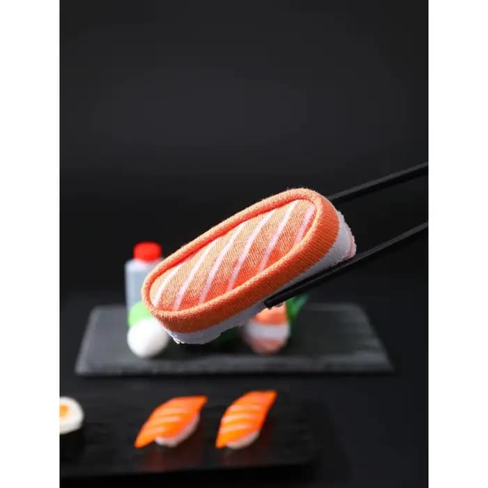 2 paires de chaussettes à sushi saumon