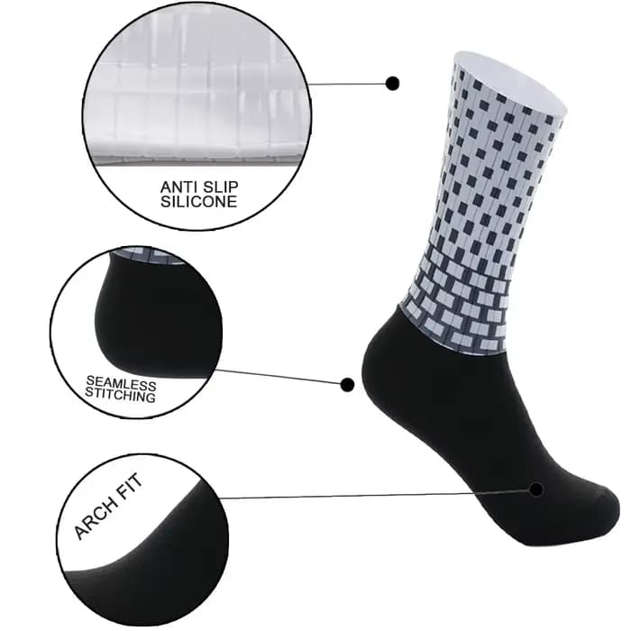 Compressionprint qualité marque professionnelle Sport Pro chaussettes de cyclisme