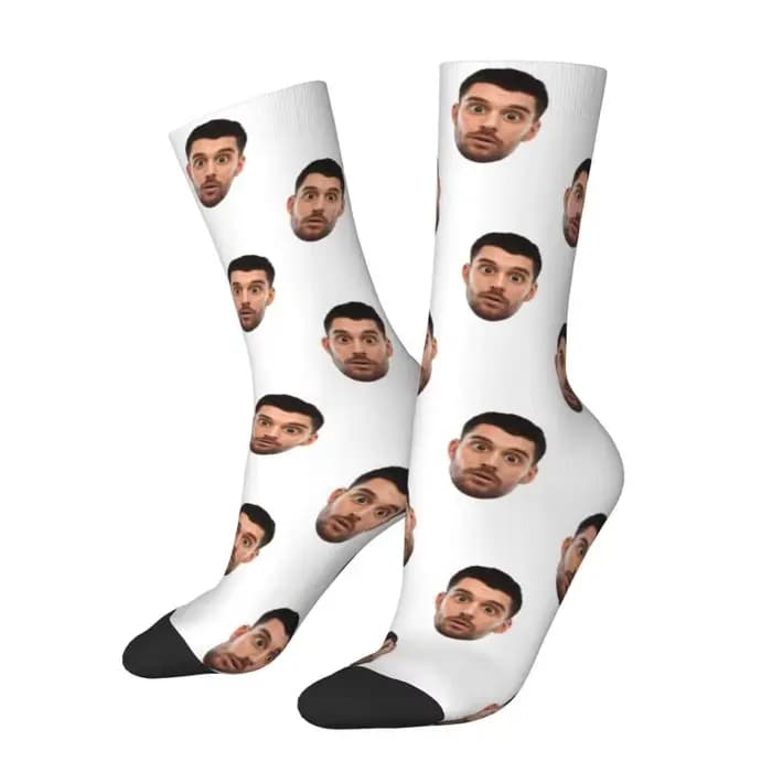 Chaussettes personnalisées avec Photo de visage drôle pour hommes et femmes
