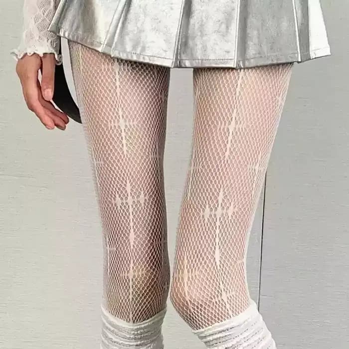 Bas résille en maille de dentelle évidée pour femmes, collants sexy, collants, lingerie, bonneterie, cuisse haute