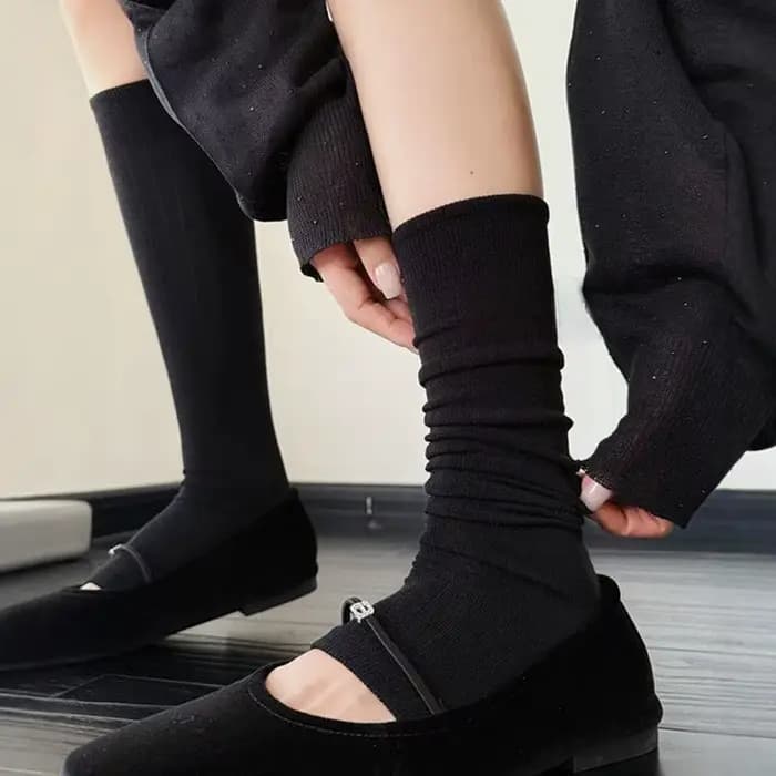 Chaussettes à rayures verticales pour femmes