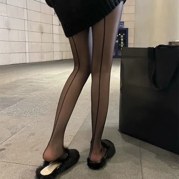 Collants noirs 20D transparents pour femmes