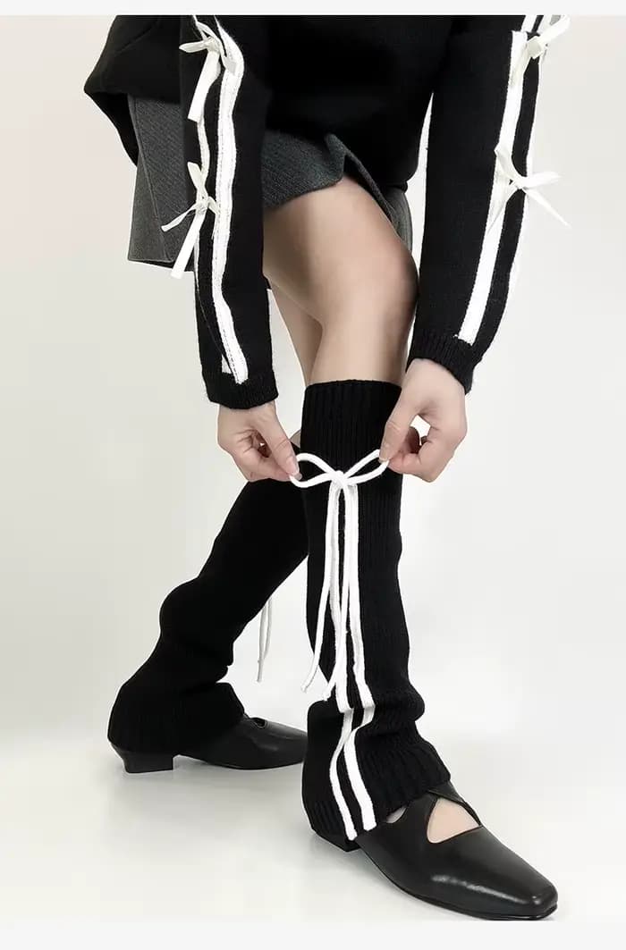 Jambières chaussettes tricotées pour femmes