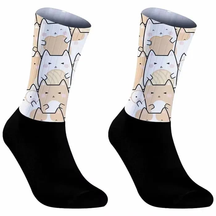 Chaussettes de cyclisme unisexes mi-mollet