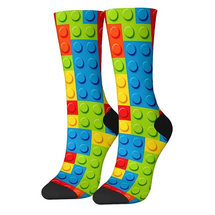 Happy building block chaussettes nouveauté amusant