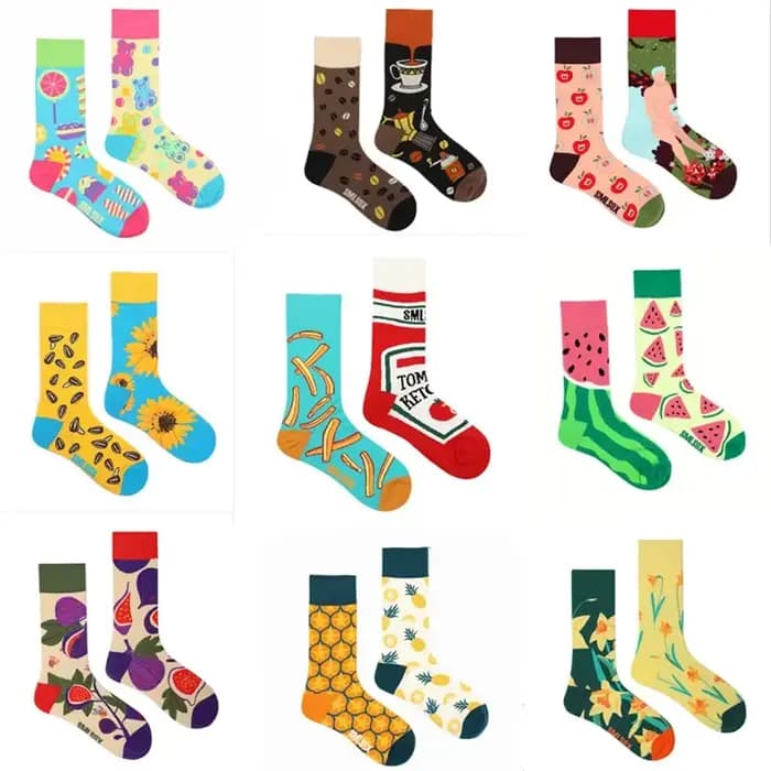Chaussettes en coton colorées AB Tide pour hommes et femmes