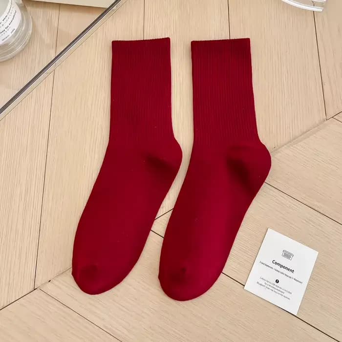 1 paire de chaussettes en coton pour femmes