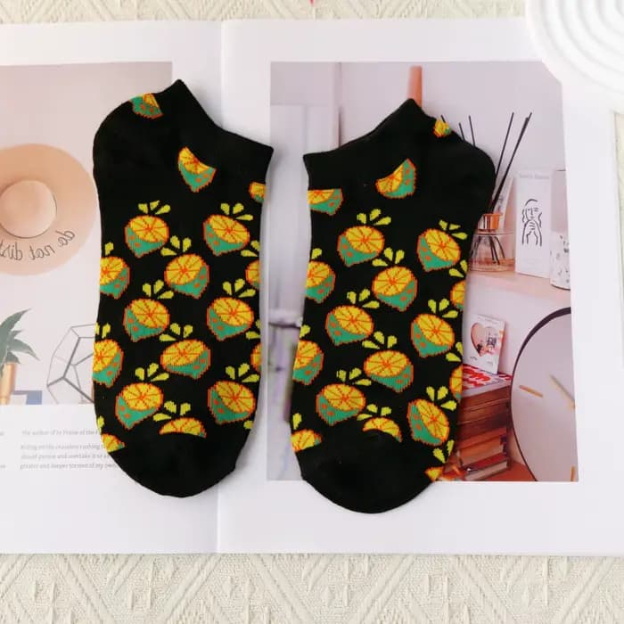 Chaussettes femme, design fruit