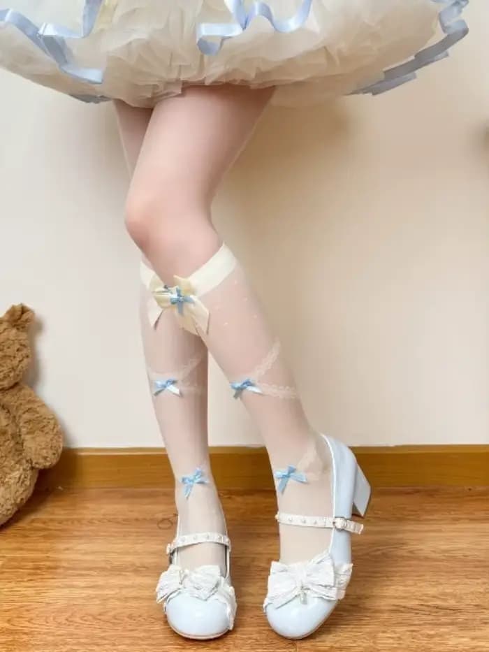 Chaussettes longues Beige Lolita pour femmes