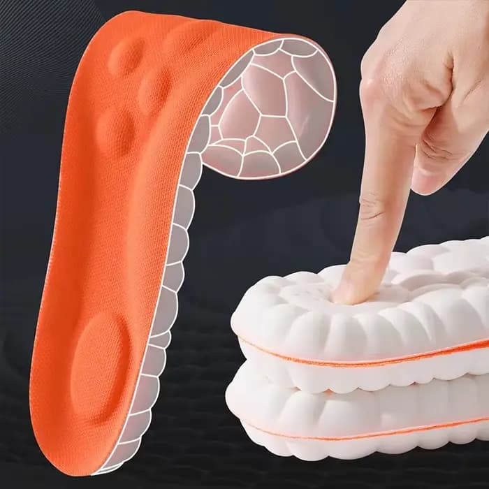1 paire de semelles intérieures de sport en latex, souples, haute élasticité, orthopédiques, respirantes, amortissantes, avec soutien de la voûte plantaire