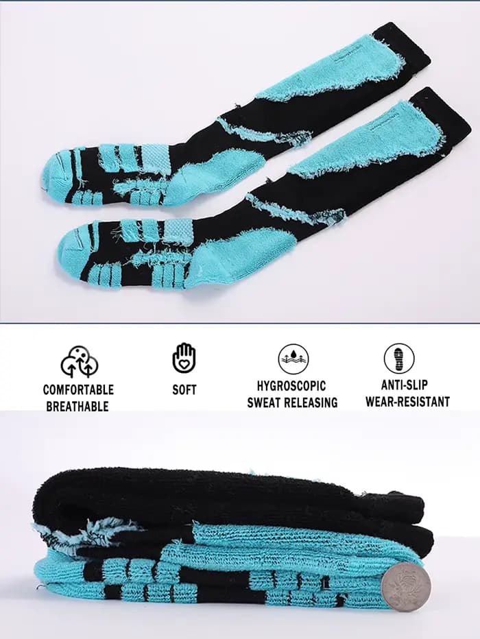 Chaussettes thermiques hautes pour temps froid