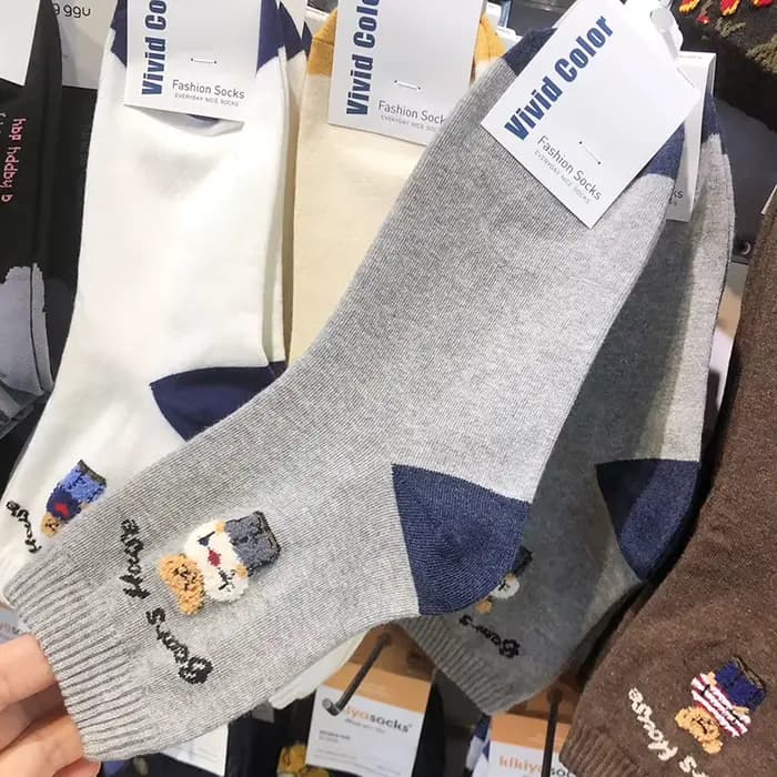 Chaussettes mignonnes en coton pour femmes