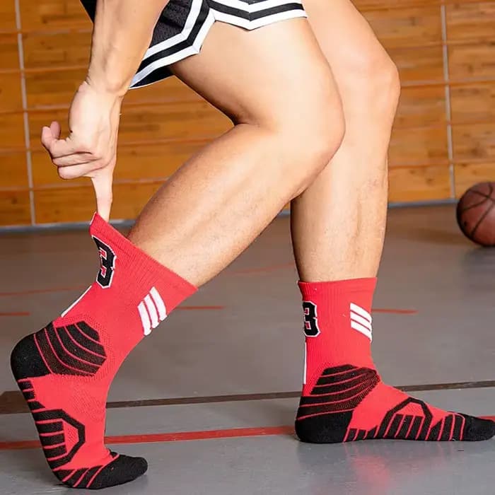 Chaussettes de basket-ball mi-longues pour hommes