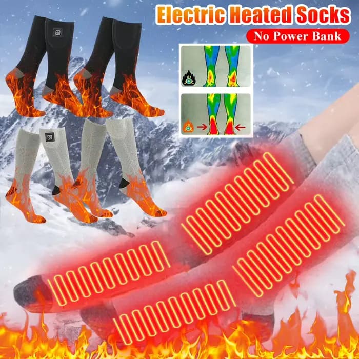 Chaussettes chauffantes électriques hommes femmes hiver