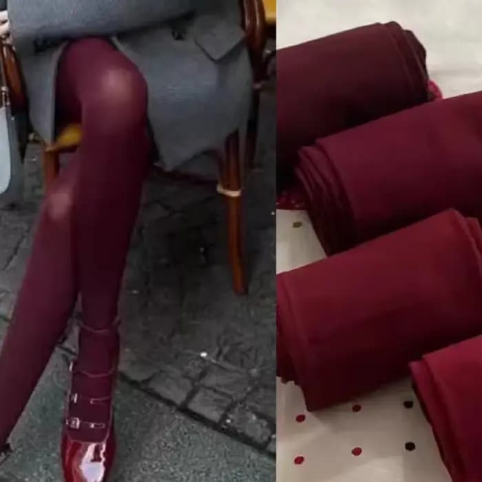 Collants rouges bas Slim