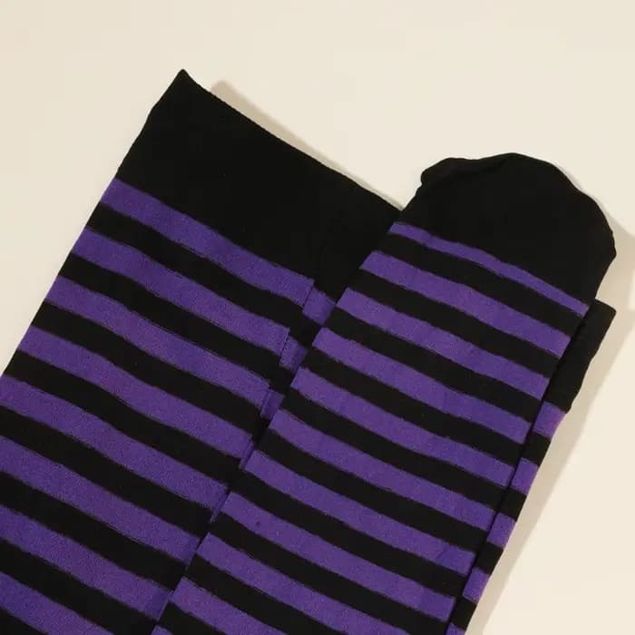 Collants rayés décontractés pour femmes