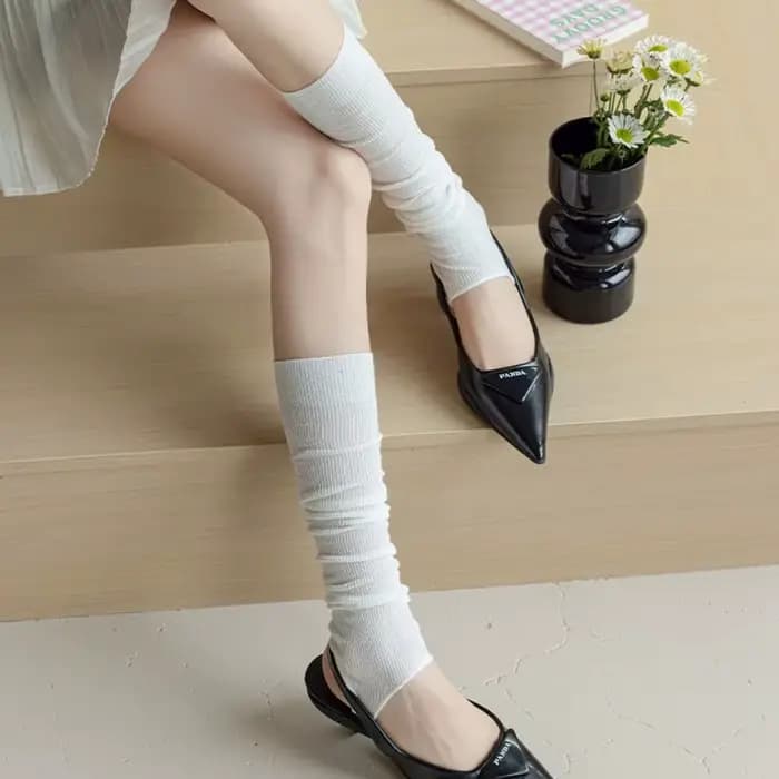 Chaussettes hautes épaisses et simples