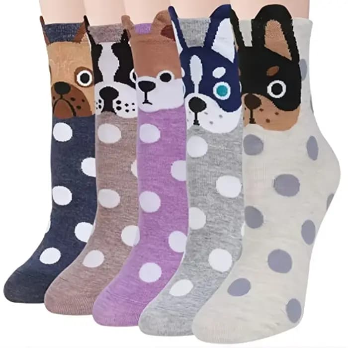 5 paires femmes chaussettes coton