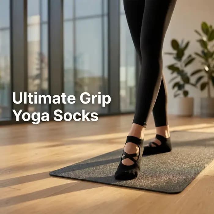 Chaussettes de yoga antidérapantes à bretelles croisées pour femmes
