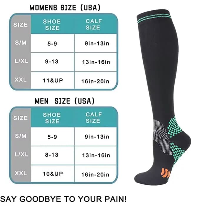 Chaussettes de Compression 20-30 Mmhg