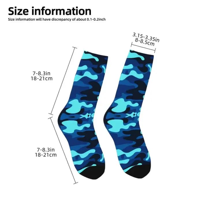 DulCamSolomon-Chaussettes camouflage militaire bleu marine pour hommes et femmes