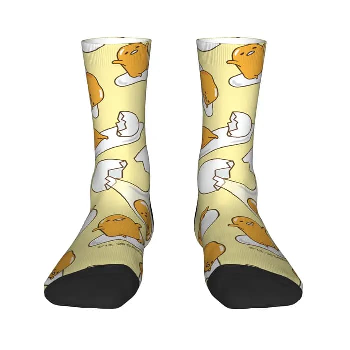 Chaussettes Gudetamas mignonnes, bas coréens pour hommes, chaussettes de sport chaudes et douces, Design d'hiver, antidérapantes