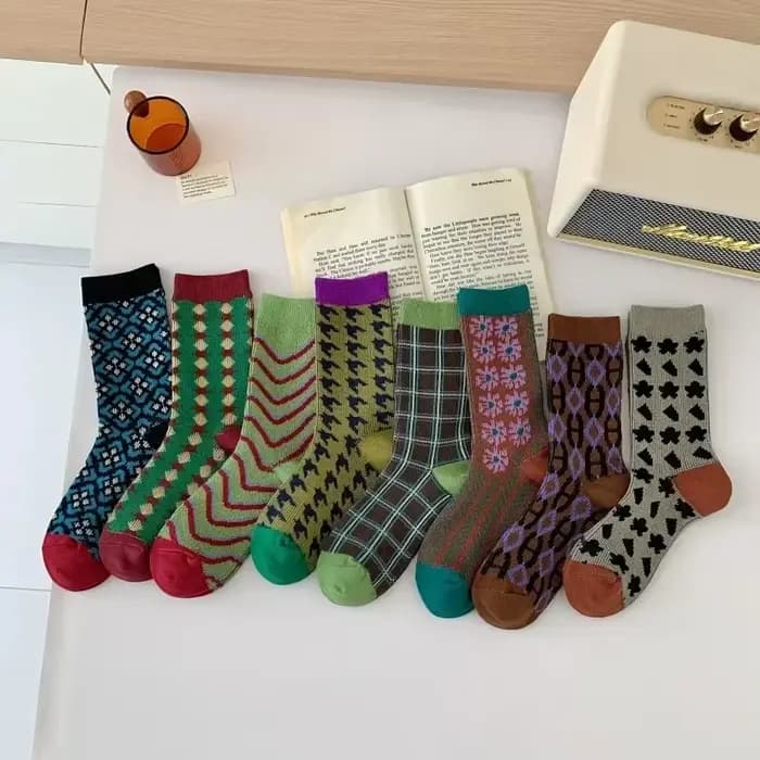 Chaussettes artificiel astiques en Coton pour Femme