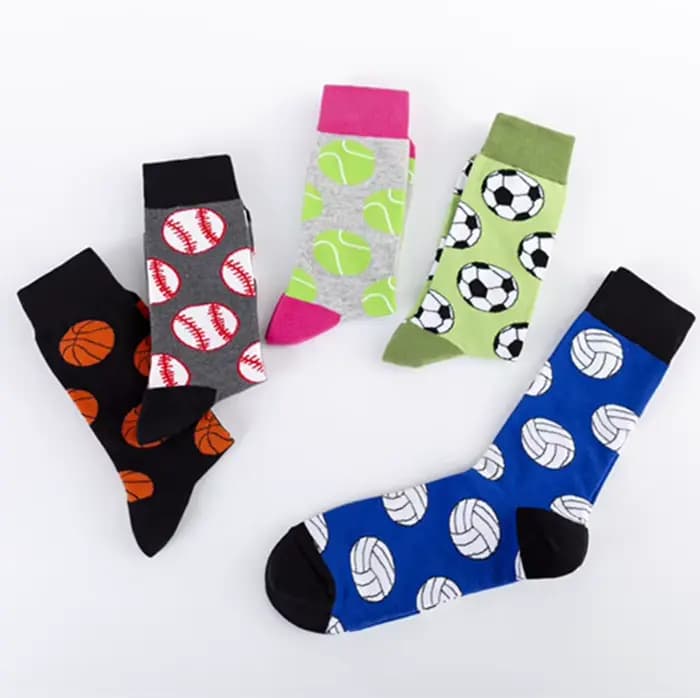 Chaussettes colorées en coton pour hommes