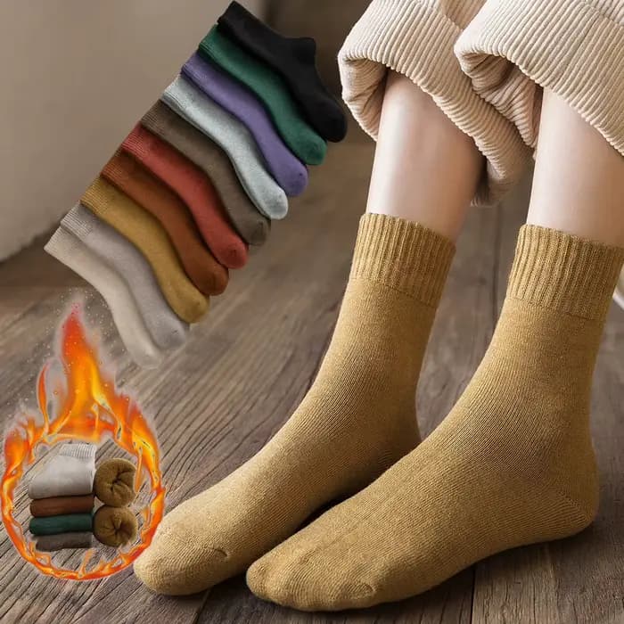 Chaussettes pour femmes, chaussettes chaudes, Tube moyen et court, taille unique, couleur unie, décontracté, mode sport, nouvel an, automne, hiver